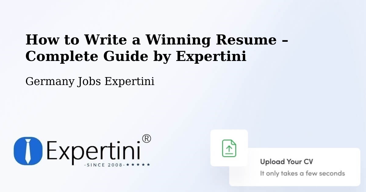 Resume Writing Guide for Job Seekers – Mödingen - Mödingen, Germany Jobs Expertini