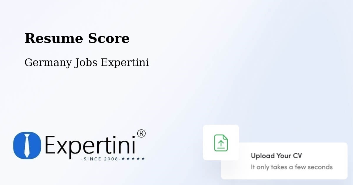 Resume Score & Job Description Match Tool – Mödingen - Germany Jobs Expertini